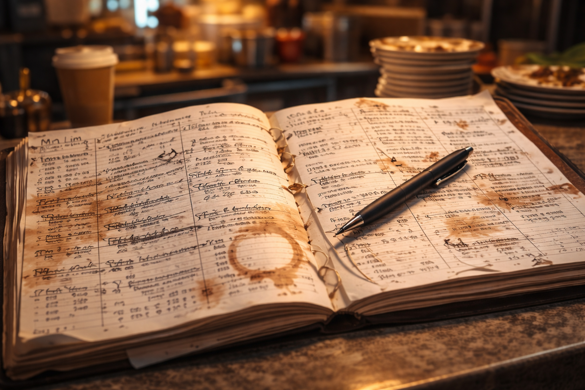 Buku tempahan manual yang serabut